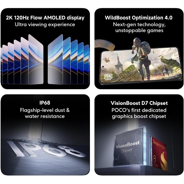 Xiaomi Poco F7 Ultra, 12+256GB, 50MP, 120 Hz AMOLED Display, 5300 mAh Battery, 120W HyperCharge, HyperAI, Amarillo