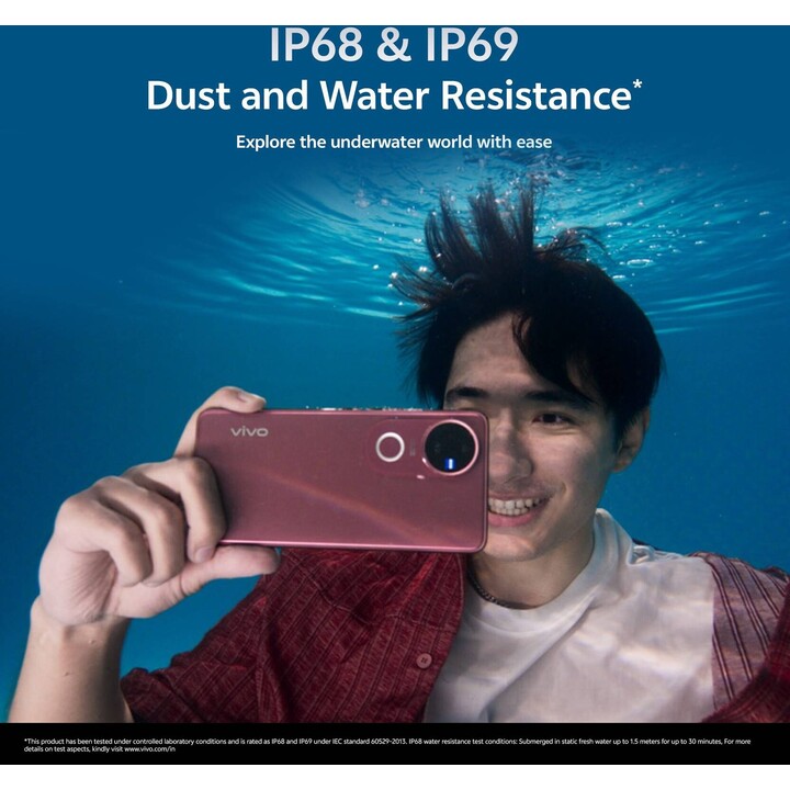Vivo V50 5G, 12+12 GB RAM, 512 GB, Zeiss 50+50 MP Professionelle Kamera, 4K -Video, 90 -W -Blitzladung, 6,77 Amoled, IP69, Schwa