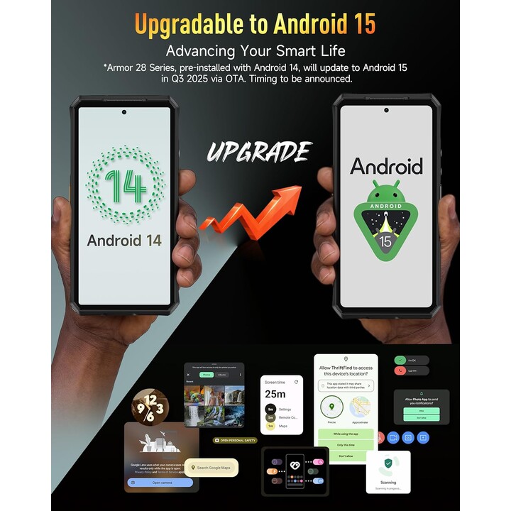 Ulefone Armor 28 Pro, 32GB+512GB/SD-2TB, 5G AI Smartphone, 6.67 FHD+ 120Hz AMOLED + 1.04 Sub-Screen, 10600mAh, Night Vision, NFC