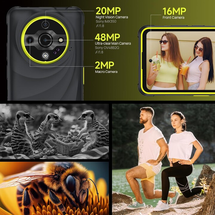 Ulefone Armor X31, 12GB+128GB, Rugged Phone, 48MP+20MP Main Camera, 6050mAh, 6.56 Display, Green