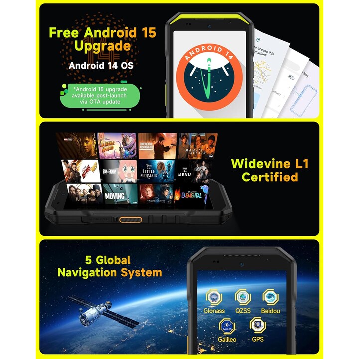 Ulefone Armor X32, 12GB + 128GB/2TB, 48MP + 20MP, Night Vision, 5.65 Inch, 5500mAh IP68, NFC, Orange