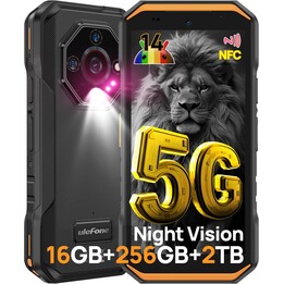 Ulefone Armor X32 Pro, 16 Go + 256 Go / SD-2TB, smartphone 5G, 64MP + 16MP + 25MP Caméra, 5,65 pouces, 5500mAh, NFC, Orange
