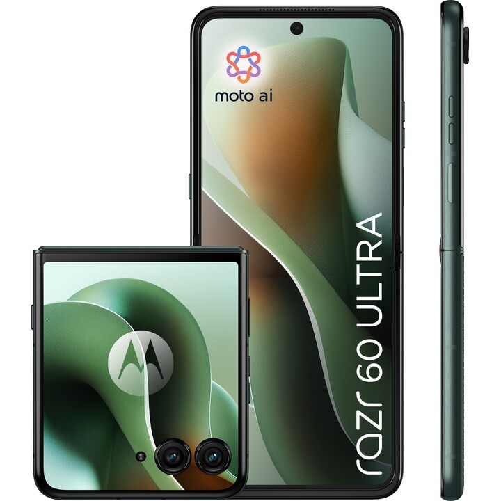 Motorola Razr 60 Ultra 16GB 512GB, cámara triple de 50mp, doble sim, escarabajo, verde