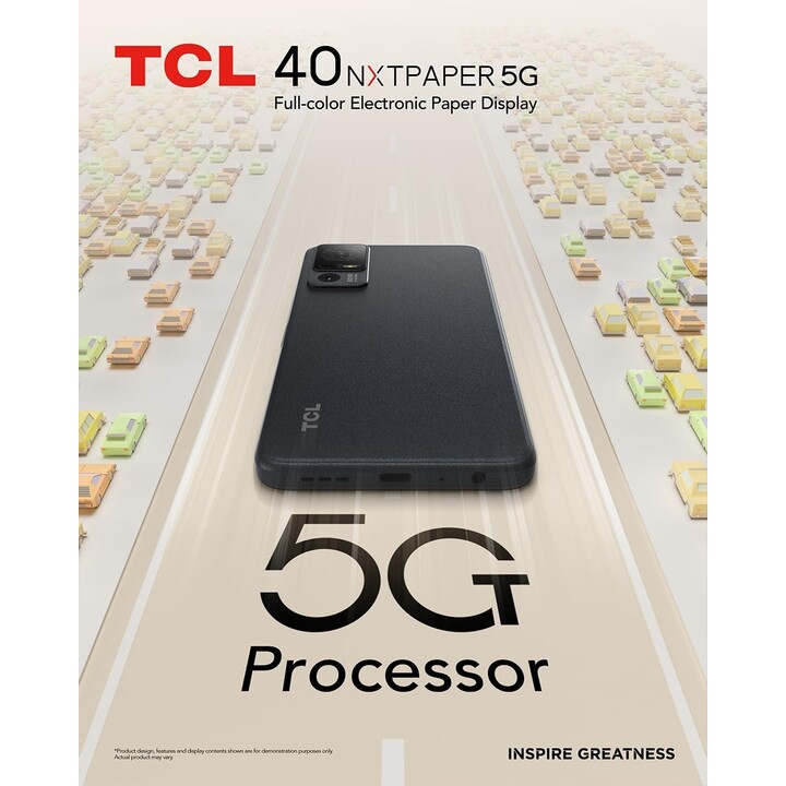 TCL 40 NXTPaper 5G, 12 GB (6+6) 256GB, SIM dual, 6.6 Pantalla 90Hz, cámara de 50mp, 5000 mAh, Android 13, negro