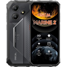 Oscal Marine 2, 12 (4+8)+64Gb/2Tb, Dual Sim, 11000mAh (18W), Android 15, Gemini AI, Protección IP69K, NFC, 6.56 HD, 90Hz, Negro