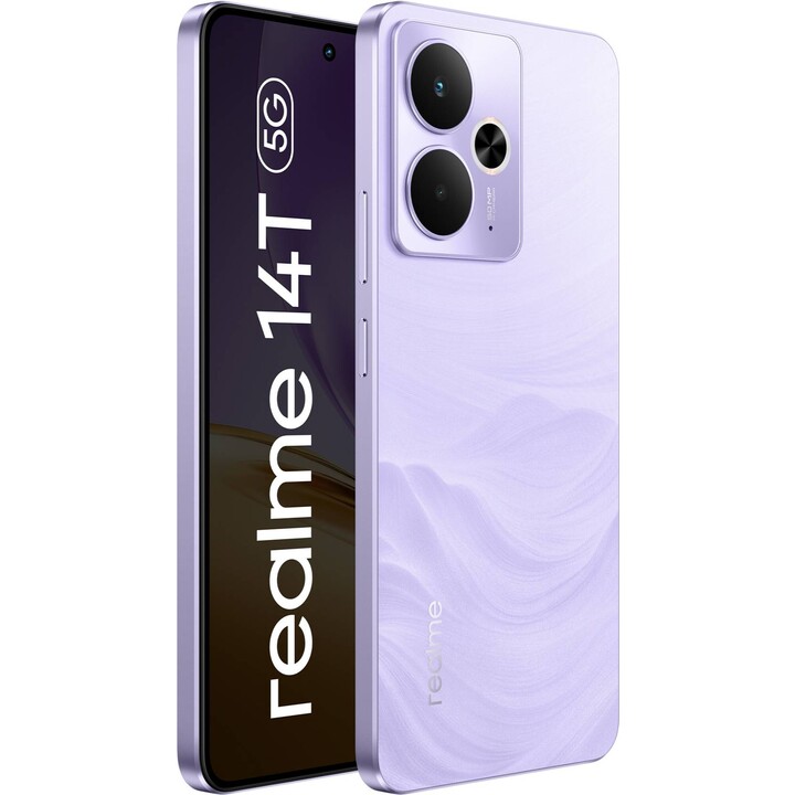 Realme 14T 5G, 8+256GB, 5260mAh Battery, Dimensity 6300, IP69, 50MP, 120Hz AMOLED Display, Purple