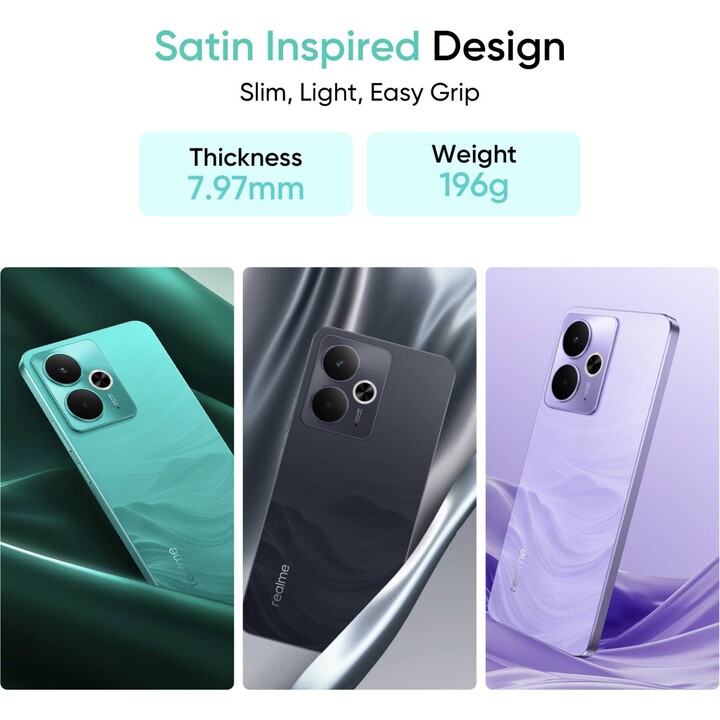 Realme 14T 5G, 8+256GB, 5260mAh Battery, Dimensity 6300, IP69, 50MP, 120Hz AMOLED Display, Purple