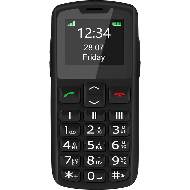 Beafon SL230 LTE, Silverline, Senior Mobile Phone with SOS Emergency Button, Black