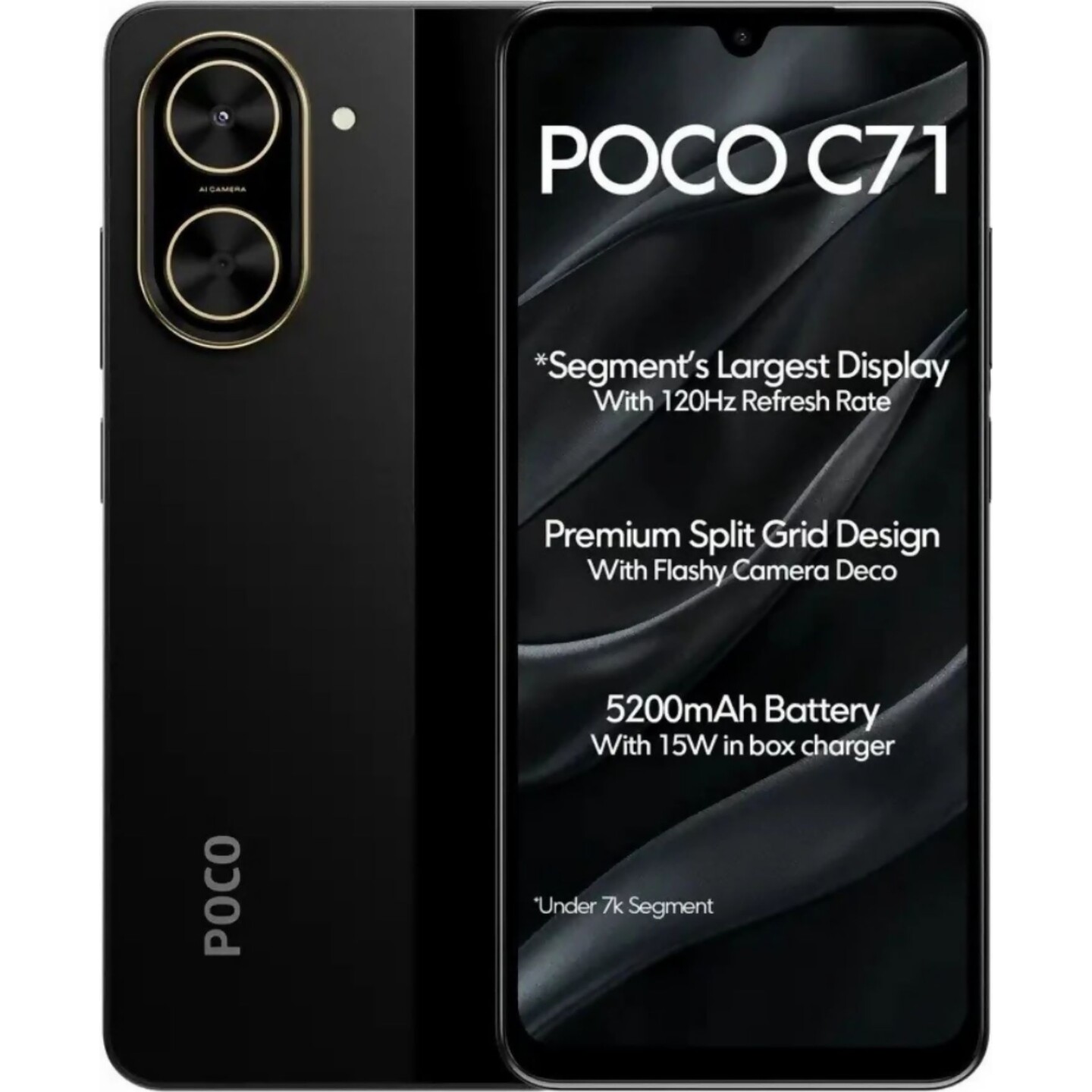 Xiaomi Poco C71 128GB 4GB Dual Sim Black - Large Display & Camera