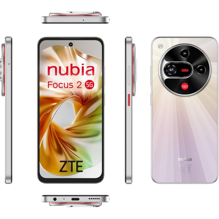 ZTE Nubia Focus 2 5G, 8/256GB, 6.7 HD+ 120Hz Pantalla, cámara de 108mp, 5000 mAh, 18 W de carga rápida, rosa
