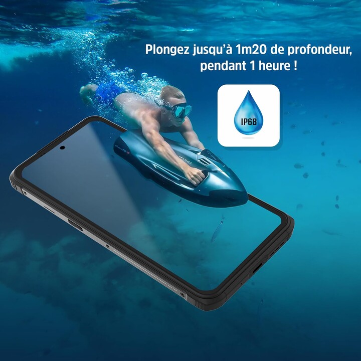 Energizer H67G 5G, 128GB ROM, 4GB RAM, 6.78-inch display, 4900mAh Battery, Waterproof and Shockproof, Black