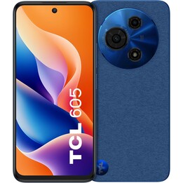 TCL 605, 256GB ROM, 8GB RAM +10GB Expansion, 6.67 HD+, 50MP Camera, 5200mAh Battery, Android 15, Dual SIM, Blue