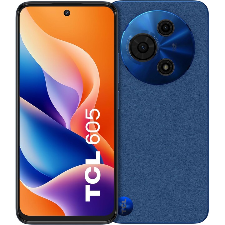 TCL 605, 256GB ROM, 8GB RAM +10GB Expansion, 6.67 HD+, 50MP Camera, 5200mAh Battery, Android 15, Dual SIM, Blue