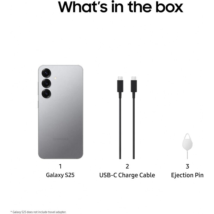 Samsung Galaxy S25 5G, 12GB+256 GB, Galaxy AI, cámara de 50mp, Edición empresarial, Sombra plateada