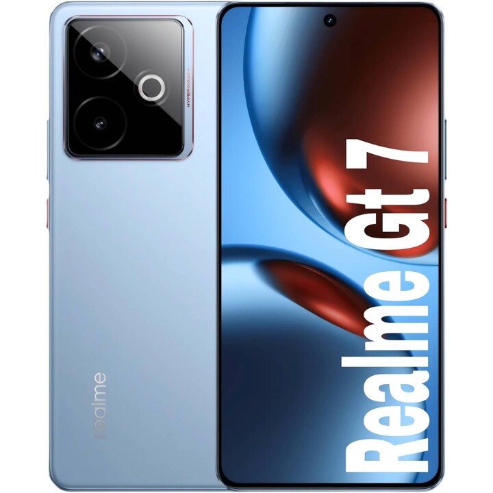 Realme GT 7 5G, 12 Go 512 Go, double sim, dimensité 9400E AMOLED 1,5K 120Hz 7000mAh Charge 120W, bleu