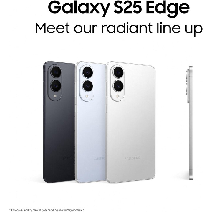 Samsung Galaxy S25 Edge, 12GB 512GB, teléfono inteligente de IA, cámara de 200MP, titanium hielo azul