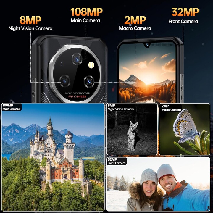 Oukitel WP55 Pro 5G 6,6 Zoll 11000 MAH 16GB 512 GB Dual Sim Schwarz Rugged