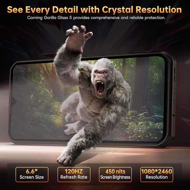 Oukitel WP55 Pro 5G 6,6 pollici 11000 mAh 16GB 512 GB Dual Sim Rosso Robusto