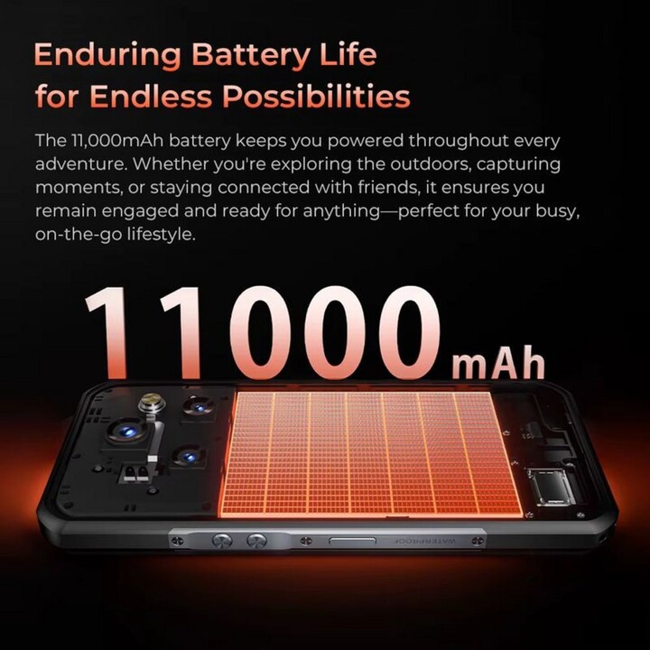 Oukitel WP55 5G 6,6 pollici 11000 mAh 12 GB 256 GB Dual Sim Rosso Robusto