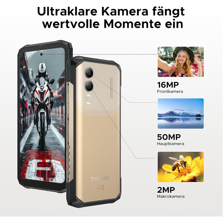DOOGEE Blade 20 Turbo 5G, 32GB + 256GB/TF 2TB, AI Mobile Phone, 10300mAh/33W, 50MP AI Camera, 6.6 Inch IPS Display, Gold