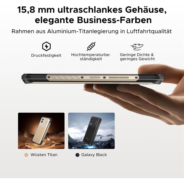 DOOGEE Blade 20 Turbo 5G, 32GB + 256GB/TF 2TB, AI Mobile Phone, 10300mAh/33W, 50MP AI Camera, 6.6 Inch IPS Display, Gold
