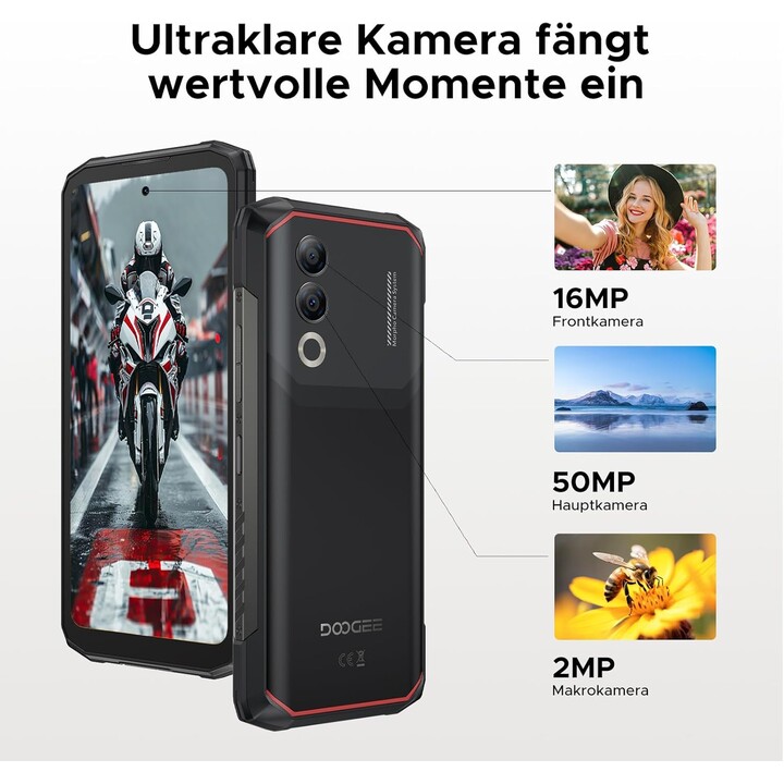 Doogee Blade 20 Turbo 5G, 32GB + 256 GB/TF 2TB, AI Mobiltelefon, 10300mAh/33W, 50 MP AI -Kamera, 6,6 -Zoll -IPS -Display, Schwa