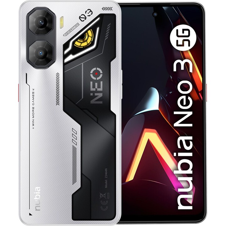 Smartphone Nubia neo 3 5g, 6,8 tela, 5200 mAh, 33w, 8gb 256 GB, prata