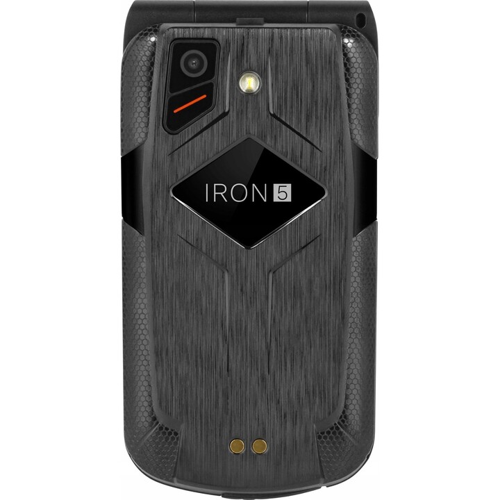 Kruger & Matz Iron 5 Flip, 4G Bluetooth, Teléfono SIM dual, negro