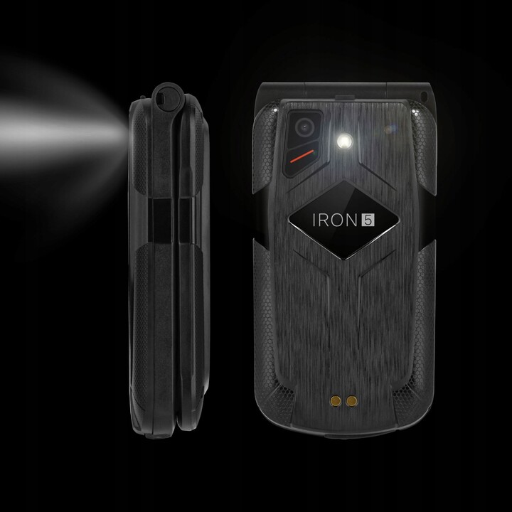 Kruger & Matz Iron 5 Flip, 4G Bluetooth, Teléfono SIM dual, negro