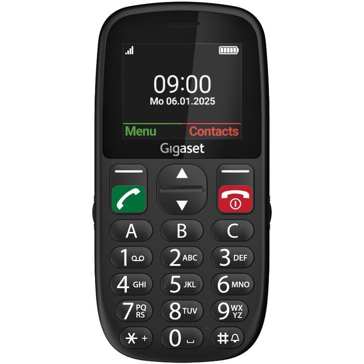 Gigaset Gl395 5,59 Cm (2.2") 90 G Negro Teléfono Para Personas Mayores