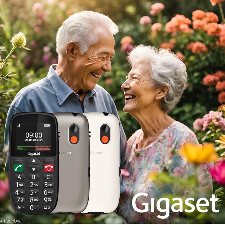 Gigaset Gl395 5,59 Cm (2.2") 90 G Negro Teléfono Para Personas Mayores