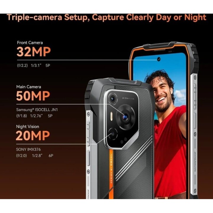 Oscal Pilot 3 5G 12 GB 256 GB 6,78 FHD 32 MP Dual Sim Negro Resistente