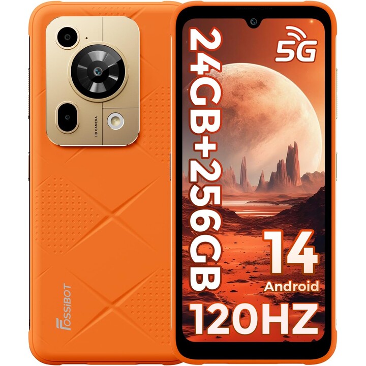 Fossibot F112 Pro 5G, 8GB 256GB, 6.88 LCD IPS HD+, 7150mAh, Orange