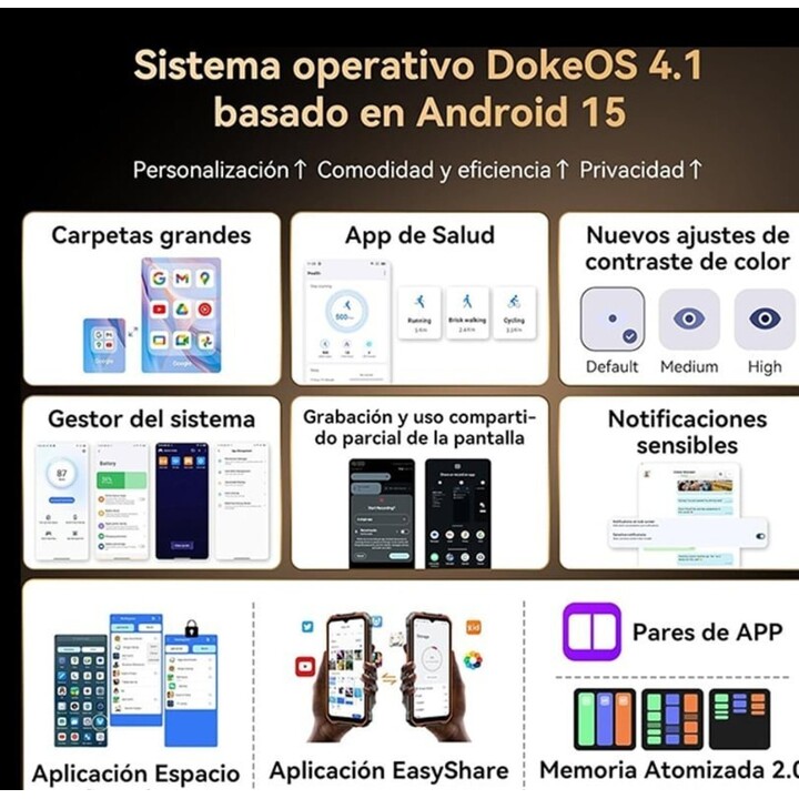Oscal Marine 2, 4GB+64GB, Dual SIM, 11000mAh (18W), Android 15, Gemini AI, Protección IP69K, NFC, 6.56 HD, 90Hz, naranja