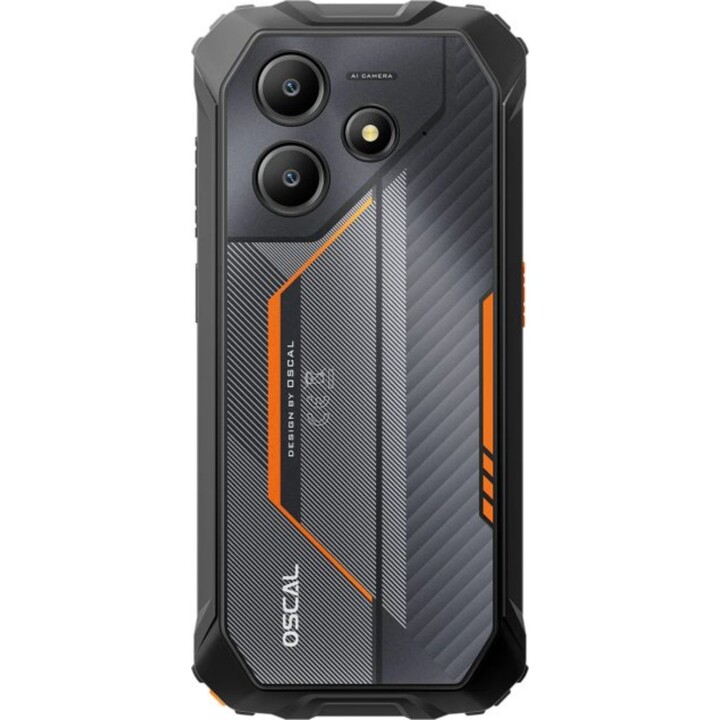 Oscal Marine 2, 4GB+64GB, Dual SIM, 11000mAh (18W), Android 15, Gemini AI, Protección IP69K, NFC, 6.56 HD, 90Hz, naranja