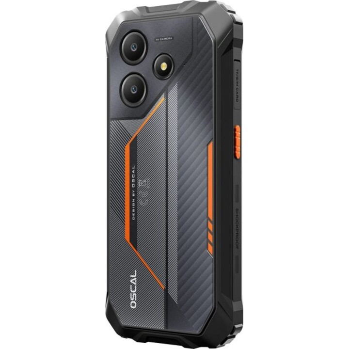 Oscal Marine 2, 4GB+64GB, Dual SIM, 11000mAh (18W), Android 15, Gemini AI, Protección IP69K, NFC, 6.56 HD, 90Hz, naranja