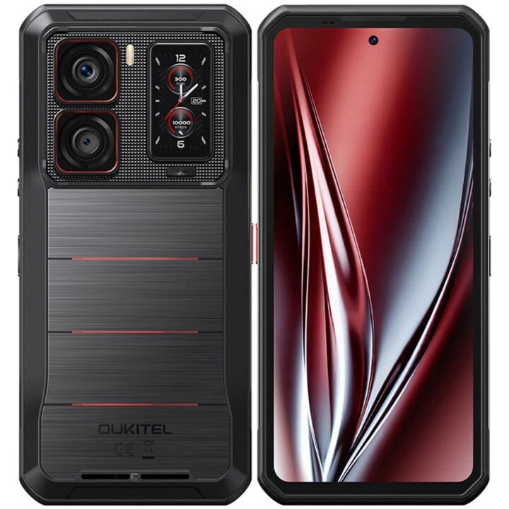 Smartphone OUKITEL WP300 5G, 12 GB+512 GB, display da 6,8 pollici, batteria da 16000 mAh, 108 MP, Android 15, NFC, nero