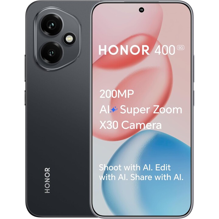 Honor 400 5G smartphone 8GB+256GB 200mp 5000nits Black