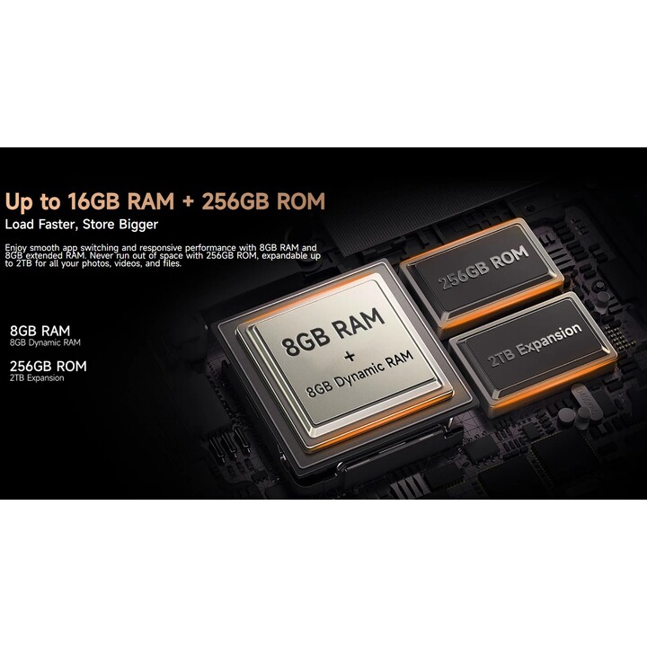 Ulefone Armor X16 Pro 5G, 8GB 256GB, 64MP Triple Camera 25MP Visión nocturna, Wasteland Shadow, Negro