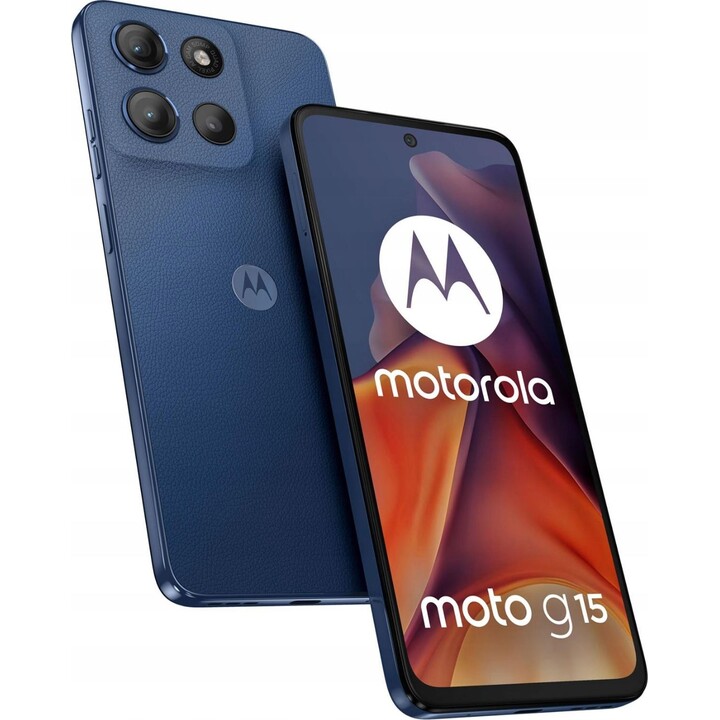 Motorola Moto G15 17,1cm (6.72), 8GB 128GB, 4G Smartphone, Dual SIM, Android 15, USB Type C, 5200mAh, Marine Blue
