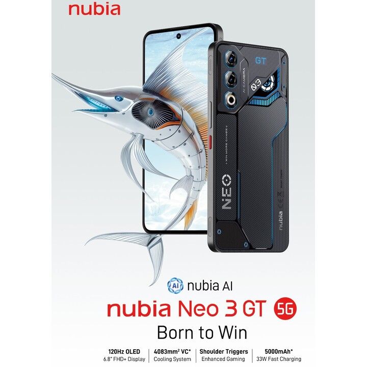 Nubia Neo 3 GT 5G, 12GB 256GB, 6.8 OLED FHD+, 5000mAh, Yellow