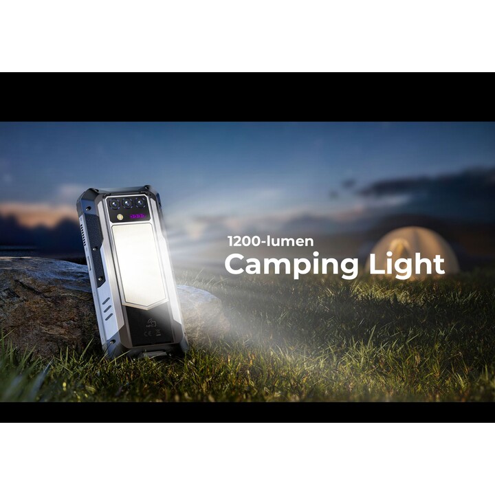 Oukitel WP100 5G, 12+512GB, Laser Rangefinder, Camping Light, 33000mAh, 6.8, 66W Fast Charge Android 14, Black