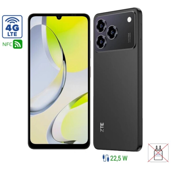 ZTE Blade A76, 4+8GB 128GB, 6.75 Pantalla, Octacore, Negro