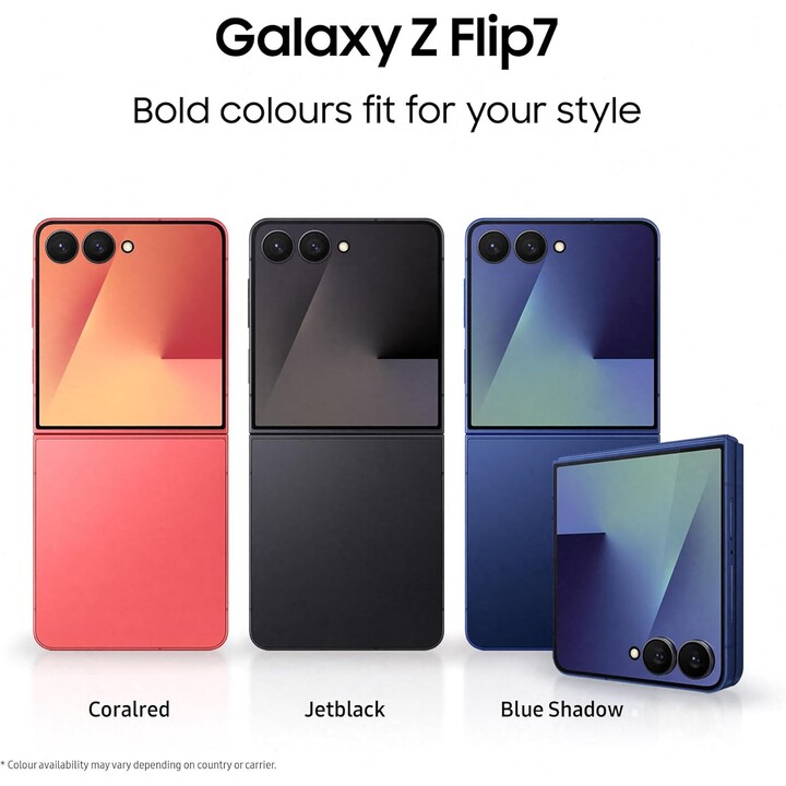 Samsung Galaxy Z Flip7 5G, 12GB 256GB, teléfono AI, pantalla de cubierta grande, cámara de 50mp, 4300 mAh, Azul Shadow