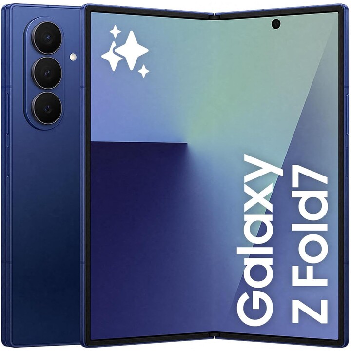 Samsung Galaxy Z Fold7 5G, 12GB 512GB, teléfono AI, pantalla grande, cámara de 200 mp, 4400 mAh, Azul Shadow