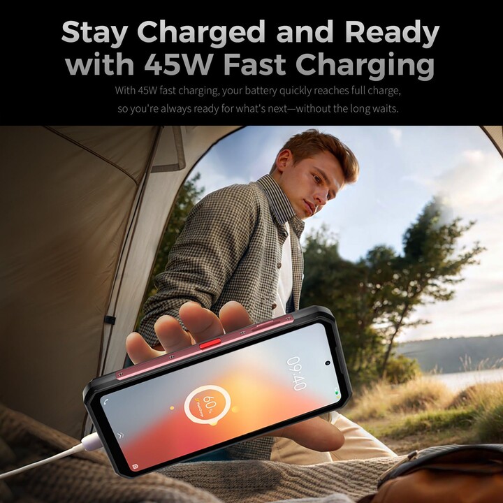 Oukitel WP56 5G, 12GB+512GB, 6.8 FHD+ Display, 16000mAh, 108MP Camera, Android 15, NFC, Black