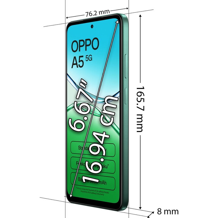 Oppo A5 5G, 4GB RAM 128GB, Dual Sim, Green