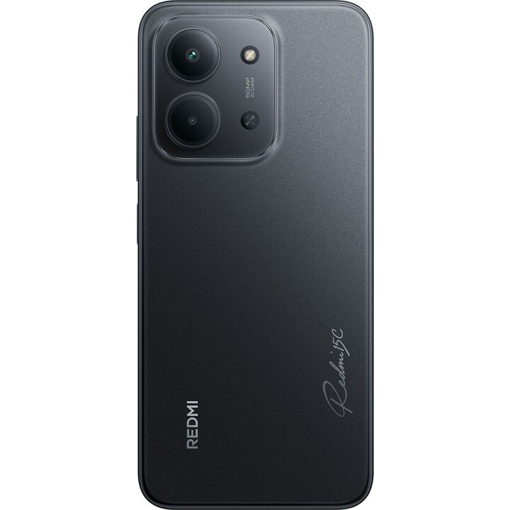 Xiaomi Redmi 15C, 128GB, 4GB RAM, 6.9 HD+, MediaTek Helio G81-Ultra, 6000 mAh, Midnight Black