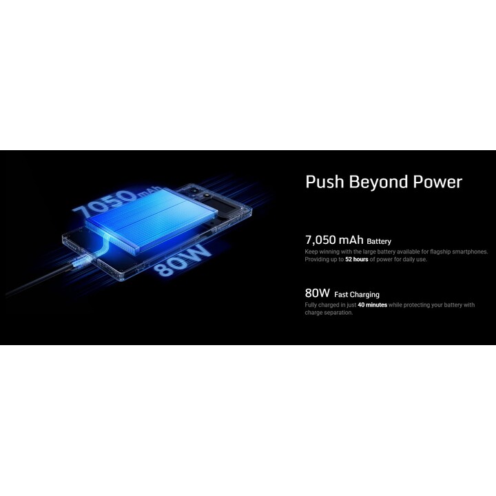 Nubia Redmagic 10s Pro 5G, 512 Go 16 Go de RAM, 144 Hz, 6,85, noir Dusk