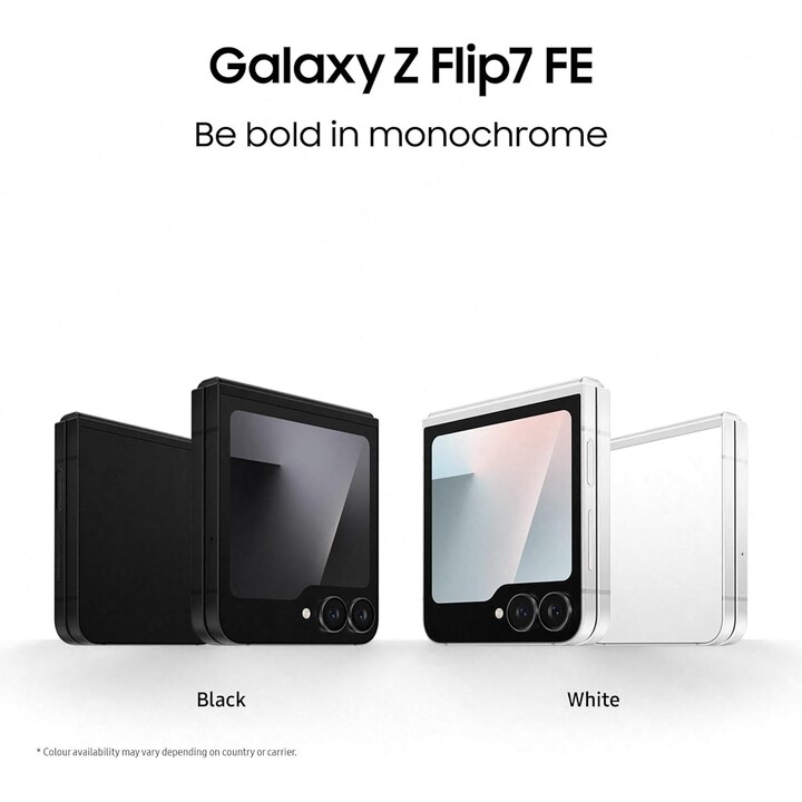 Samsung Galaxy Z Flip7 FE 5G, 8GB 128GB, AI Phone, Wide Cover Screen, 50MP Camera, Smooth Processor, Black